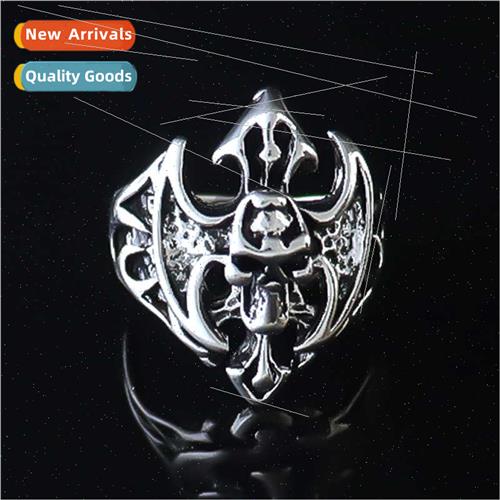 Adjustable Bat King Ring Fashion Hollowed Out Carved Flower