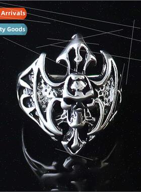 Adjustable Bat King Ring Fashion Hollowed Out Carved Flower