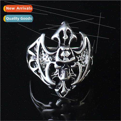 Adjustable Bat King Ring Fashion Hollowed Out Carved Flower