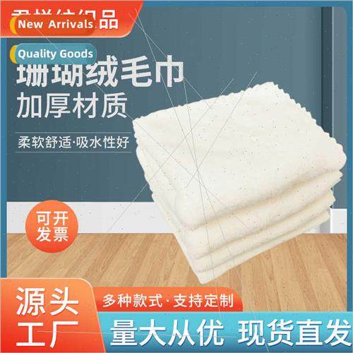 Beige coral velvet towel rag absorbent hotel beauty salon ba