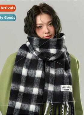 Warm plaid scarf Meilad atmosphere new scarf shawl thickened
