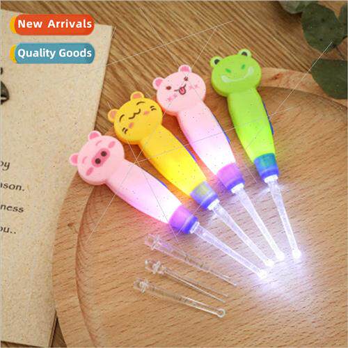 Cartoon animal removable ear spoon wh lighted ear spoon ear