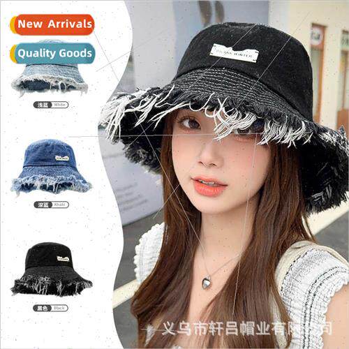 Raw edge cowboy fisherman hat spring summer new Spice Girls