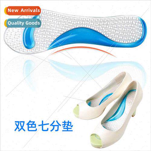 Two-color seven-point cushion PU high heels thickened arch s
