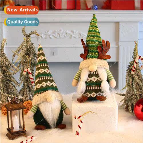 Rudolph Antler Figurine Standing Pose Ornament Cute Knted Fa
