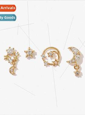 Koreamulti-sun moon star earrings ndy ear bone piercing earr