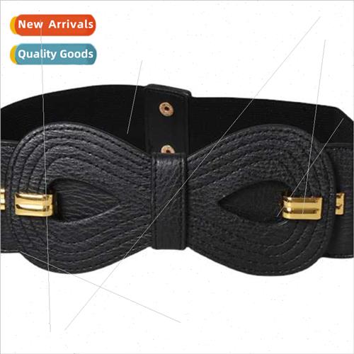new bow belt female ins nd sweater dress elastic elastic wid