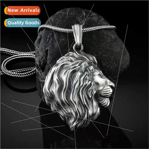 Men Vintage Animal Hip Hop Necklace Tanium Steel on Pendant
