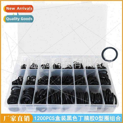 1200pcs Boxed Black trile O-Ring Assortment WaterproRubber R