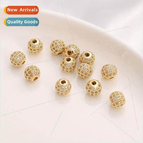 The color preservation 14K gold micro-set zirconia straight