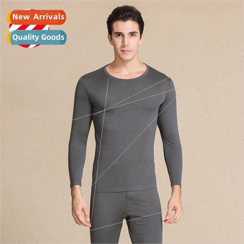 Autumn winter  silk cashmere thermal underwear set men mulbe