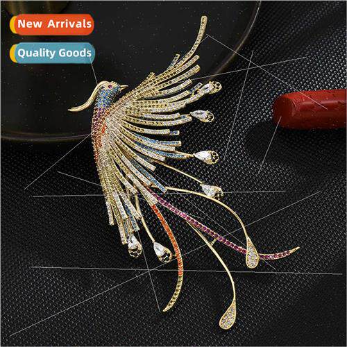 New enamel color phoenix brooch high-grade animal corsage pi