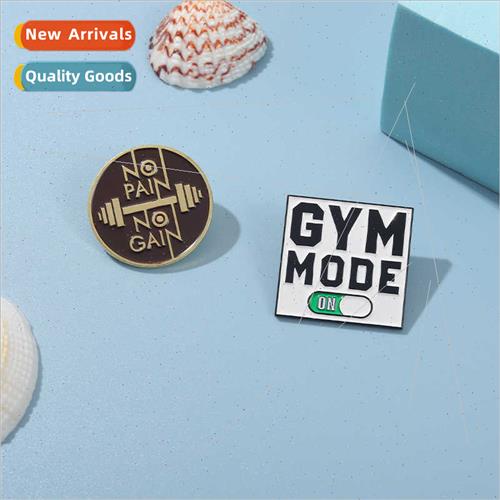 New square disc letters GYM MOOE creative personaly oil drip