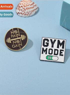 New square disc letters GYM MOOE creative personaly oil drip