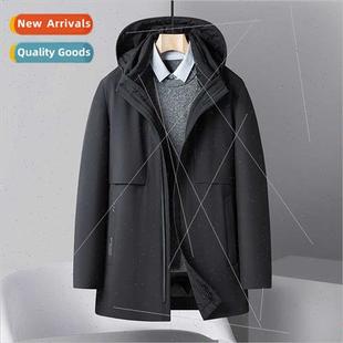 Down jacket male removable liner middle-aged elderly father