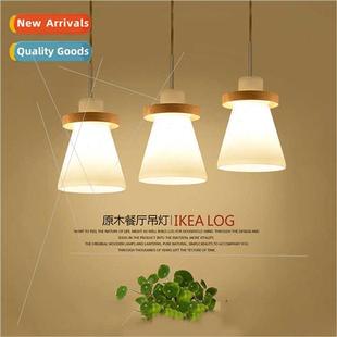 log Scandinavian dining room modern Japanese lamp chandelier