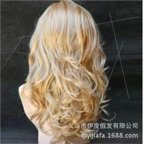 Japan cospaly anime long curly hair new cos linen gray mediu