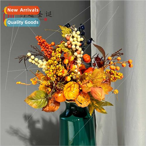 New Maple Leaf Pumpkin Pinecone Wreath Pumpkin Maple Berry H