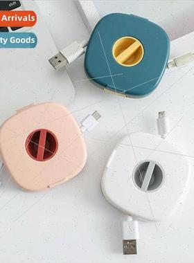 Square rotatable headphone cable data cable organizer multif