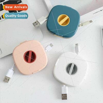 Square rotatable headphone cable data cable organizer multif