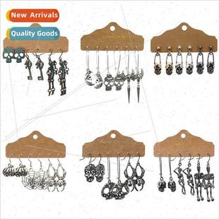Halloween earrings set Europe fashion vintage skull Hallowee
