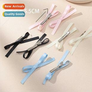 hair clips texture Korea double tape bow cotton Japan female