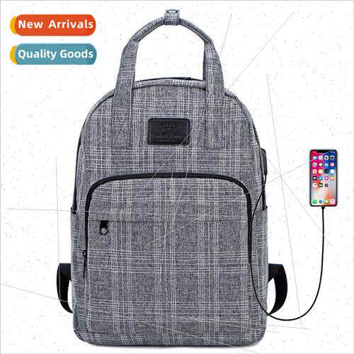 Fresh sweet small backpack plaid children bag 2021 summer ne