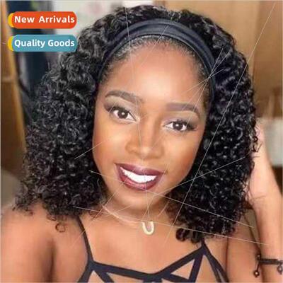Ice hair band wig Women African small curly short curly hair