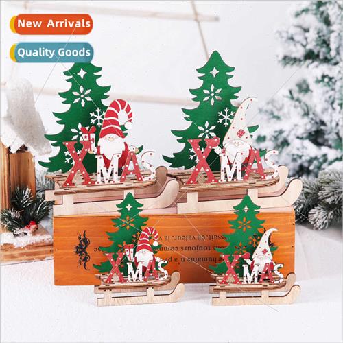 New Christmas creative painted wooden assembling DIY old man