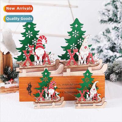 New Christmas creative painted wooden assembling DIY old man