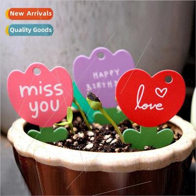 Small tag creative cute 12 flowers blessing message card sma