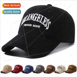 duck tongue face embroidered sma show letters female new cap