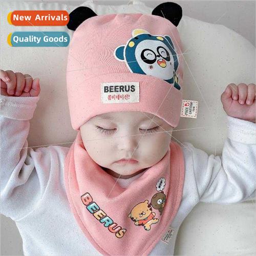 Baby hat thin cotton fetal cap spring fall cute cartoon 3-6-