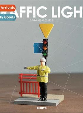 1:64 simulation traffic light railing miniature model micros