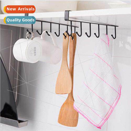 Household iron cabinet storage rack multifunctional row hook