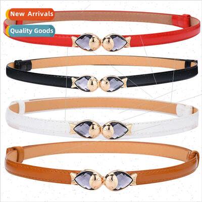 Goldfish pair buckle decorative thin belt candy color patent