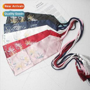 Ethnic Chinese chrysanthemum embroidery waist seal female dr