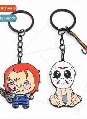 Halloween series keychain film  Chainsaw Scary Scream cartoo