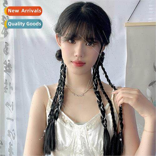 Wig braid female fashion pearl braid twist three strand brai