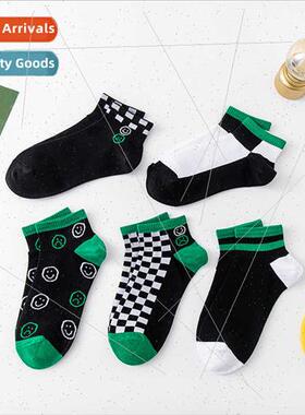Korean  socks ladies boat socks spring summer socks green ch