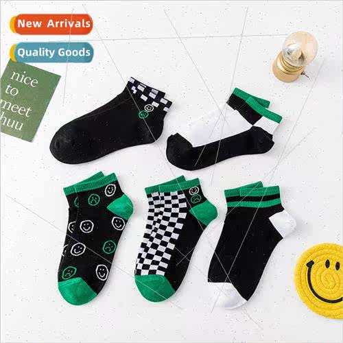 Korean  socks ladies boat socks spring summer socks green ch