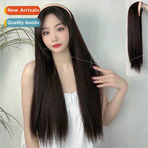hair band half head set wig women long high temperature silk
