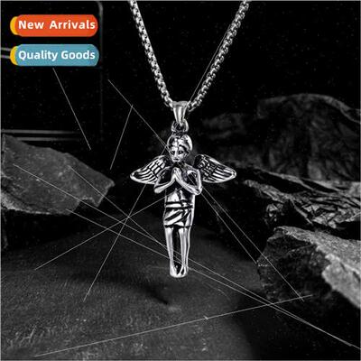 2024 New Cupid Angel Necklace Men Hip Hop Pendant Costume Je