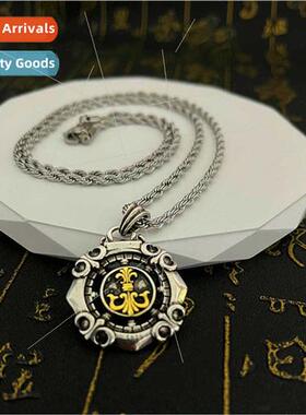 New Necklace Men Nautical Anchor Vintage Hip Hop Punk Star S