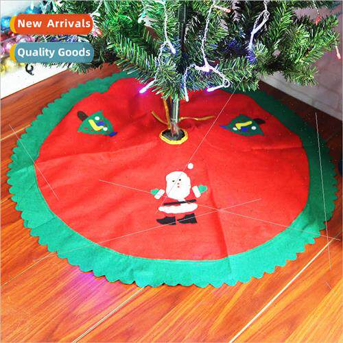 Christmas Tree Skirt 90cm Santa Claus Decal Tree Apron Chris