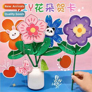 Flower blessing small card Teacher Day bouquet gift small gi