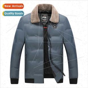 dad col new fur casual lapel elderly aged middle winter 2022