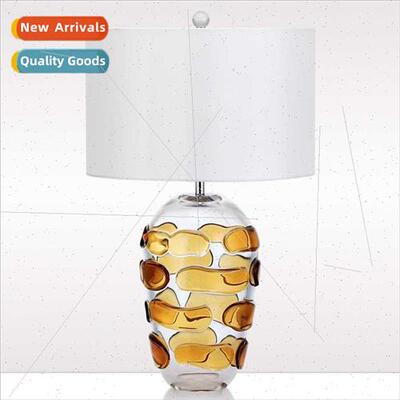 Glazed table lamp simple modern living room bedroom bedside