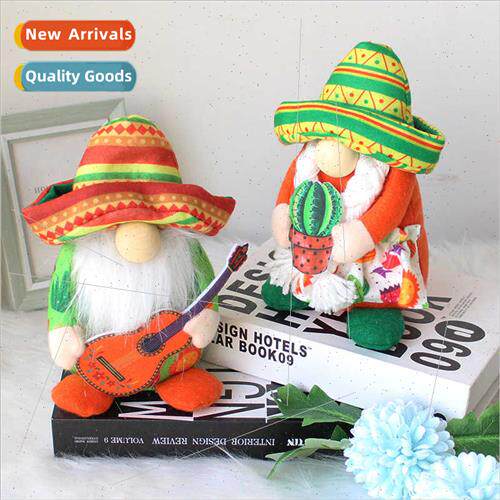 Creative Hat Faceless Elderly Man Ornament Cute Hugging Guar