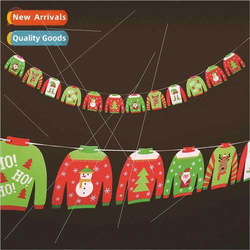 Christmas Decoration Supplies Paper Pull Flags Party Party A